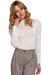 Ecru  Tourtleneck Drapped Sleeves Body