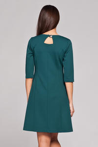 Green High Tailored Executive Skater Dress