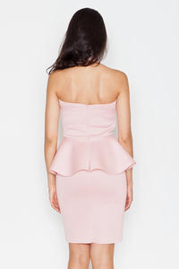 Pink Stylish Coctail Peplum Dress