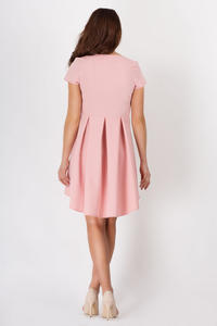 Pink Asymetrical Flared Dress