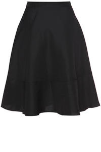 Black Swirly Panel Skirt with Side Zip Fastening