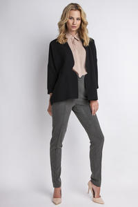 Black Elegant No Buttons Blazer