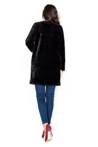 Black Faux Fur Short Coat