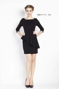 Black Pencil Dress with Peplum