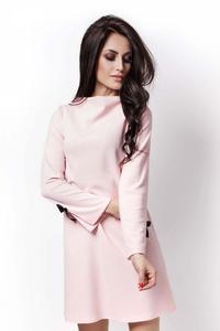Powder Pink Flared Mini Dress with Bows
