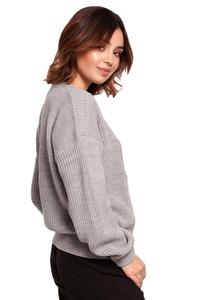 Grey V-Neck Short Cardigan