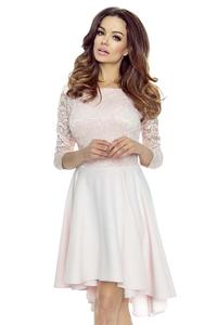 Light Pink Evening Dress with Lace Top