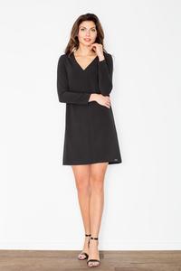 Black Mini V-Neckline Dress