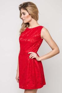 Red Mini Coctail Lace Dress