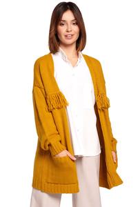 Honey Yellow Boho Style Oversized Cardigan