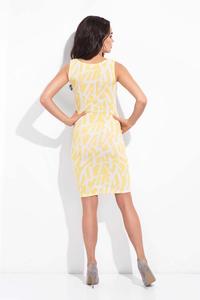 Yellow Patterned Bodycon Dress