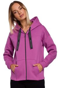 Knitted Sweatshirt Adjustable Hood (Lavender)
