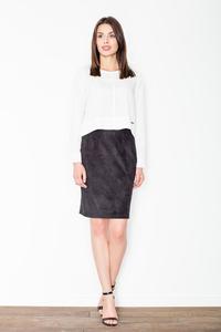 Black Pencil Suede Imitation Skirt