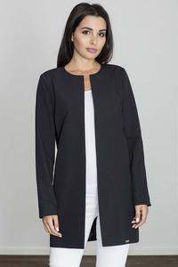 Black Round Neckline Open Ladies Blazer