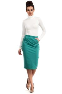 Green Bodycon Fit Midi Skirt