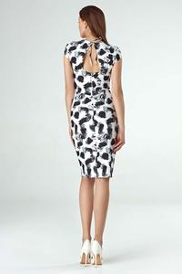 Fitted Midi Dress with Pattern
