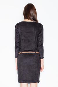 Black Office Style Dress with Pockets