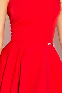 Red Elegant Dress Flared on Wide Straps
