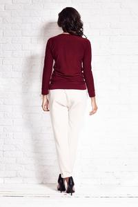 Maroon Classic Long Sleeved Blouse