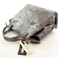 Dark Grey Shiny Snake Skin Imitation Bag