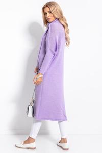 Purple Turtleneck Long Sweater
