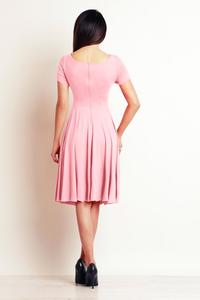 Powder Pink Light Pleats Midi Dress