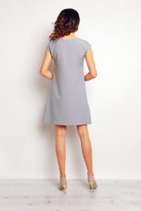 Grey Flared Mini Dress