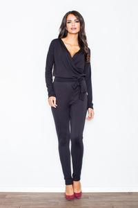 Black Stylish Ladies Belted Jumpsuit