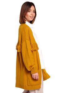 Honey Yellow Boho Style Oversized Cardigan