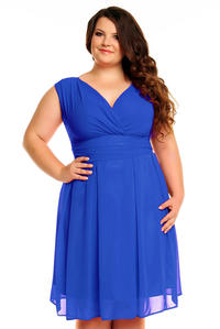 cornflower blue cocktail dress