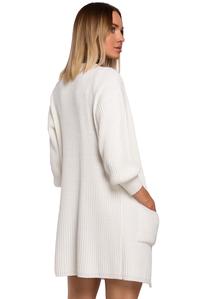 Long Cardigan with Pockets (Ecru)