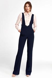 Navy Women Jumpsuit With Suspenders