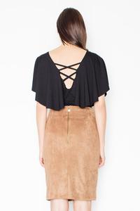 Brown Pencil Suede Imitation Skirt