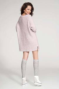 Pink Long Tunic Style Sweater