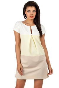 Pale Yellow Mint Modesty Casual Mini Dress