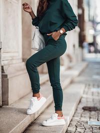 Green Sport Set- Pants+Hoodie