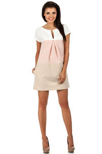 Powder Pink Modesty Casual Mini Dress