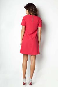 Red Flared Classic Short Sleeves Dress