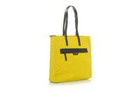 Lime Yellow Shopper Bag with Front Pocket