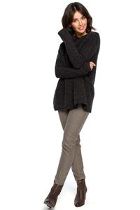 Dark Grey Simple Fall Sweater