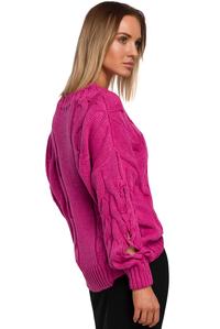 Warm Boat Neck Sweater (Fuchsia)