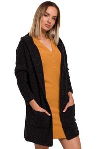 Warm Oversized Sweater with Hood (Anthracite)