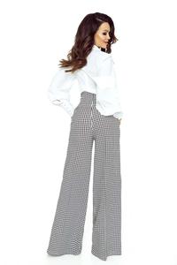 Houndstooth Pattern Wide Legs&High Waist Trousers