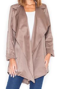 Beige Loose Lapels Light Spring Coat