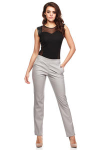 Grey Ultra Sleek Chic Straight Pants