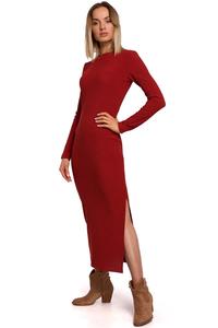 Classic Maxi Dress with a Slit (Brick Red)