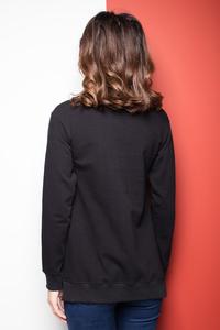 Black Long Sleeves Cut Sides Jumper