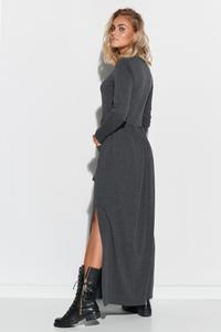 Dark Grey Maxi Dress with Big Pockets