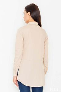 Beige Front Pockets Shirt