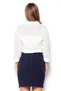 Dark Blue Mini Pencil Skirt with Pockets